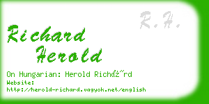 richard herold business card